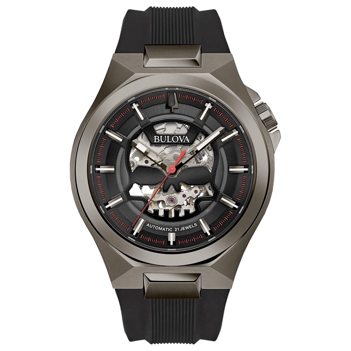 Iori Gioielli | Gioielleria Roma vendita online gioielli ed orologi  Orologio Uomo Bulova Maquina 98A260 Automatico Movimento a Vista Caucciù