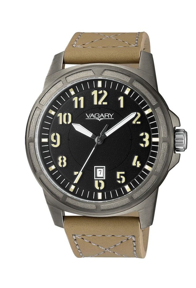 Iori Gioielli | Gioielleria Roma vendita online gioielli ed orologi  Orologio Uomo Nero cinturino in Pelle Quarzo Cal G111 Acciaio WR5Bar Vagary  by Citizen