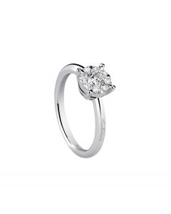 Anello Donna Salvini Solitario Daphne Oro Bianco 18kt E Diamanti 0,34 Ct 20059179