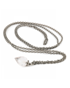 Collana d'Argento con Quarzo Rosa 60 cm