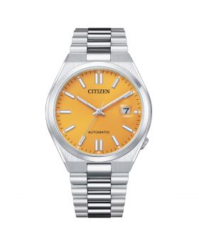 Orologio Tsuyosa NJ0150-81Z Citizen Automatico Bracciale Acciaio Quadrante Arancio Uomo