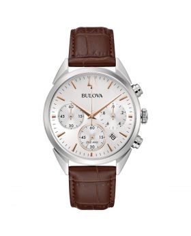 Bulova 96B370 Crono High Precision 262 Orologio Uomo Cinturino pelle Quarzo